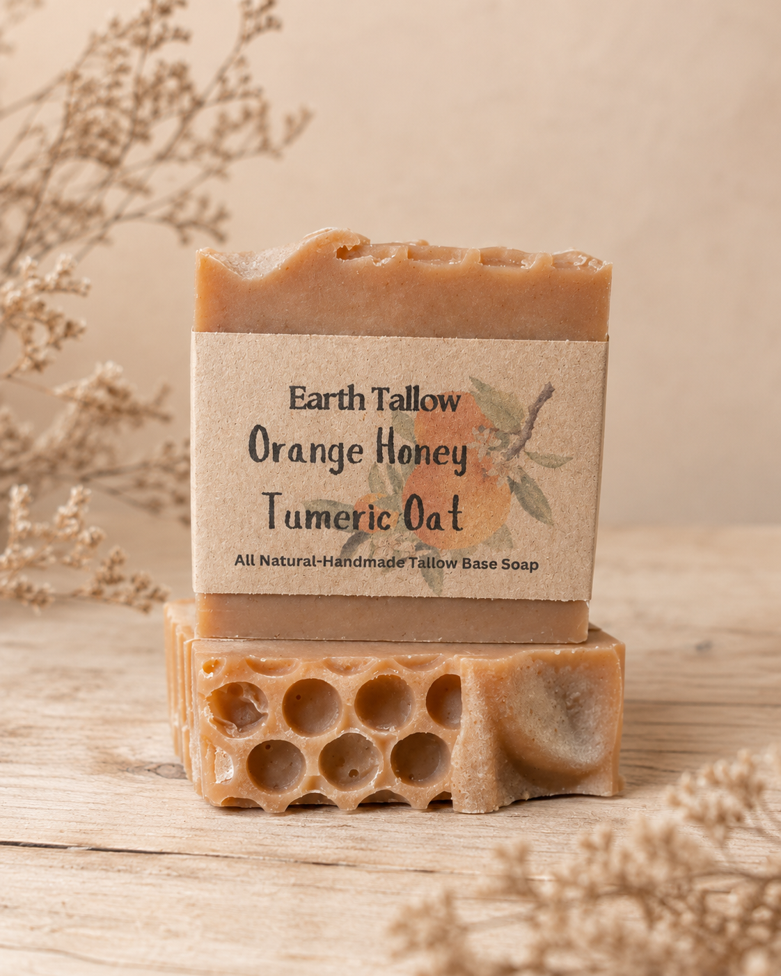 Orange Honey, Tumeric Oat Soap