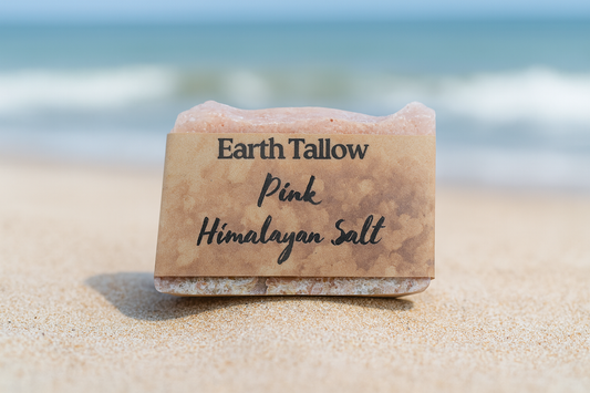 Earth Tallow Pink Himalayan Salt Soap – Exfoliating Bar