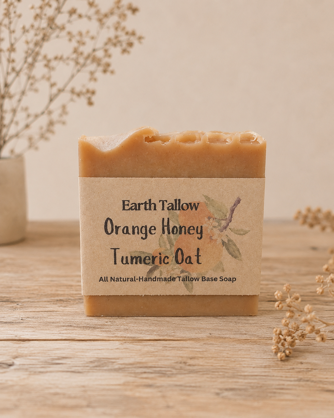 Orange Honey, Tumeric Oat Soap