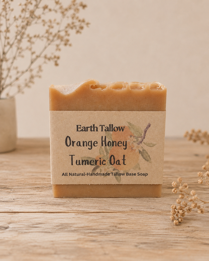 Orange Honey, Tumeric Oat Soap