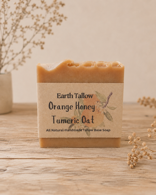 Orange Honey, Tumeric Oat Soap