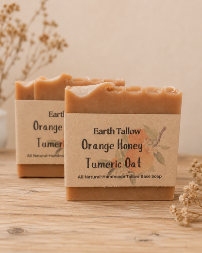 Orange Honey, Tumeric Oat Soap